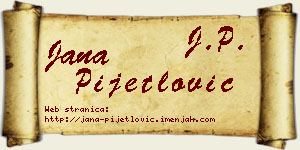 Jana Pijetlović vizit kartica